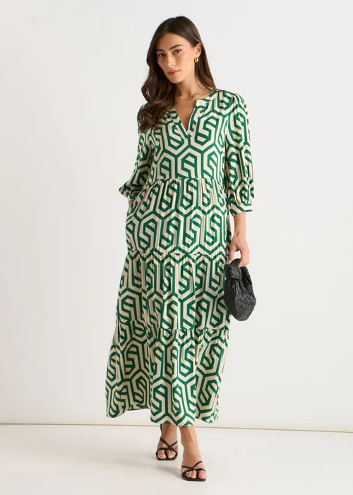 Gini London Green Long Sleeve Maxi Dress - 10 Image 1