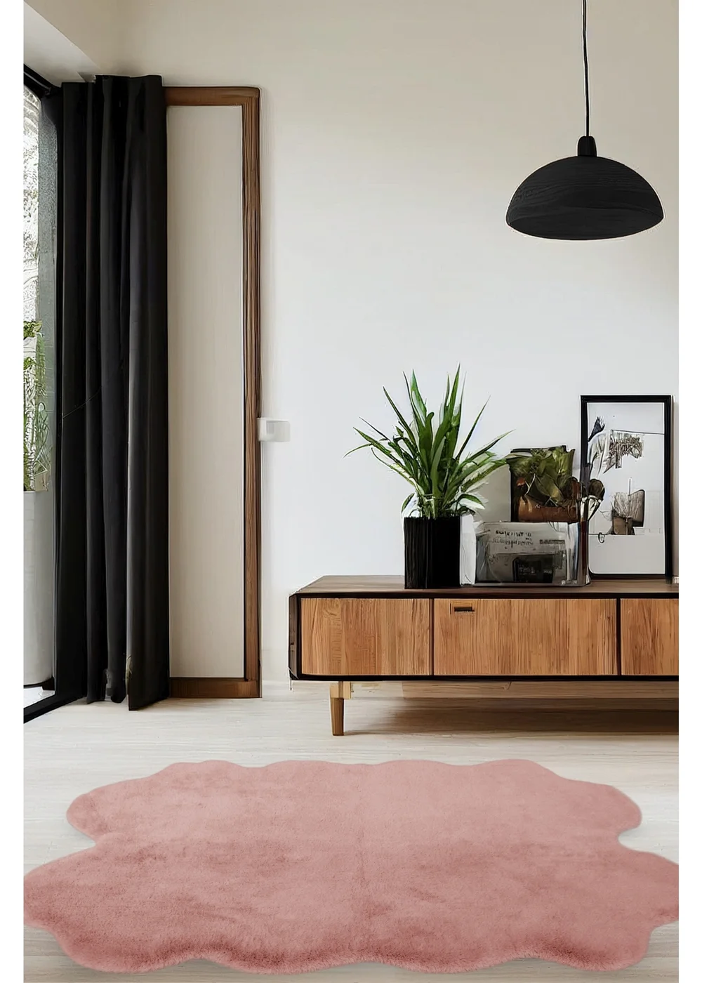 Homemaker Blush Luxury Fur Quad Rug - 105 X 140 Image 4