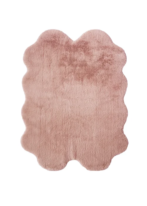 Homemaker Blush Luxury Fur Quad Rug - 105 X 140 Image 1