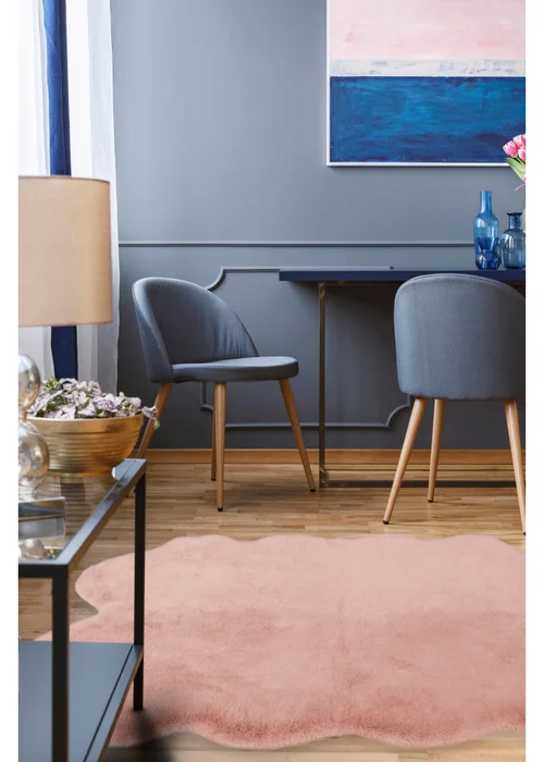 Homemaker Blush Luxury Fur Quad Rug - 105 X 140 Image 3