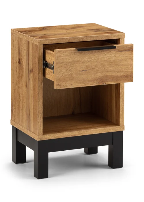 Julian Bowen Bali 1 Drawer Bedside in Light Brown (50 x 35 x 26cm) - No Size Image 4