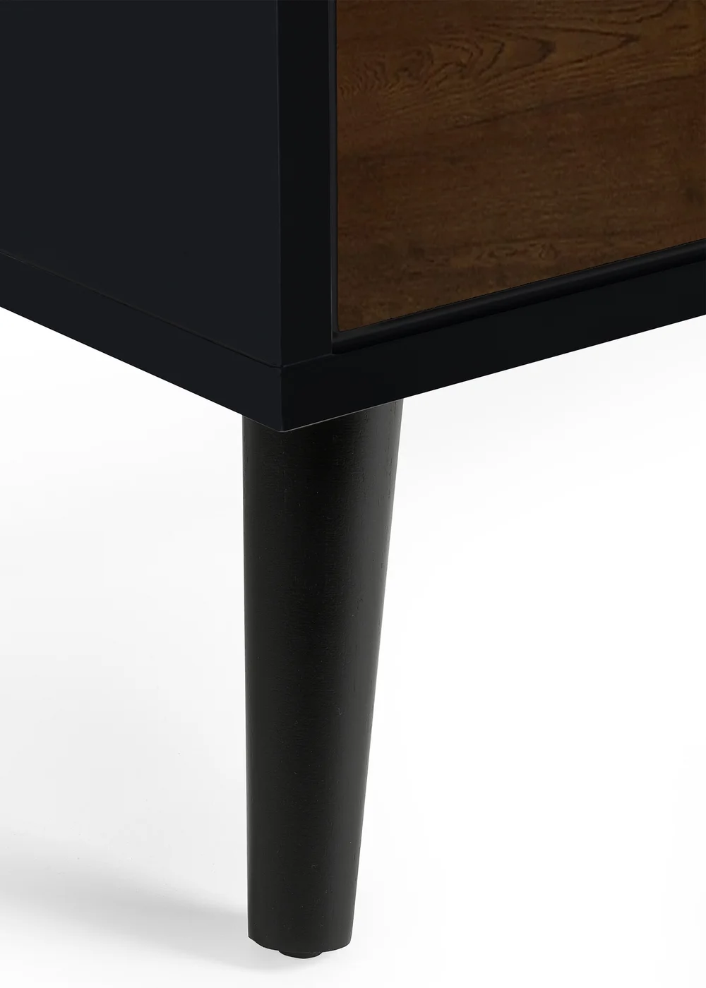 Julian Bowen Alba 4 Drawer Wide Chest in Walnut and Black (100.5 x 78 x 40cm) - One Size Image 4