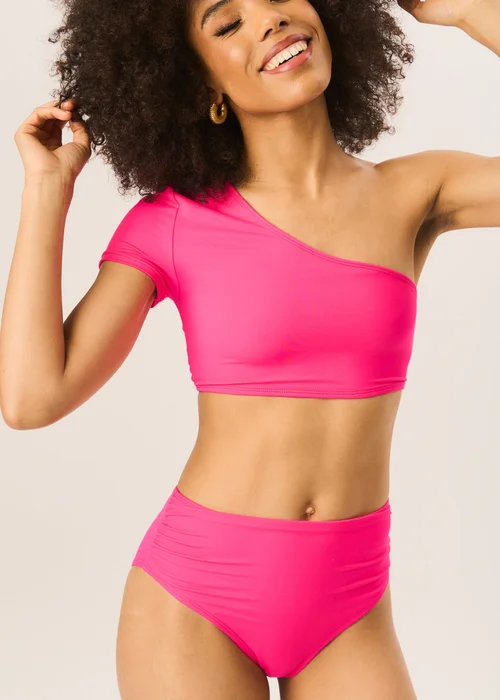 Gini London Fuchsia High Waisted Bikini Bottoms - 8 Image 3