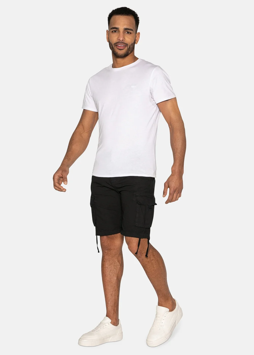 Threadbare Black Cotton Cargo Shorts - 30 Image 4