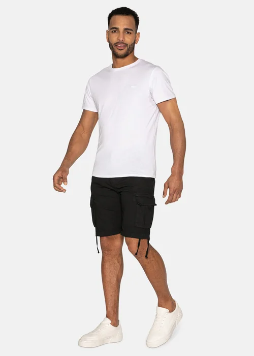 Threadbare Black Cotton Cargo Shorts - 30 Image 4