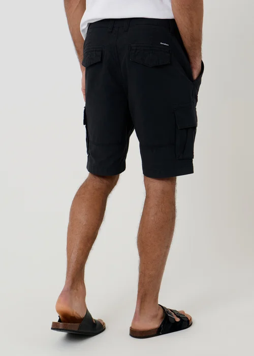 Threadbare Black Cotton Cargo Shorts - 30 Image 2