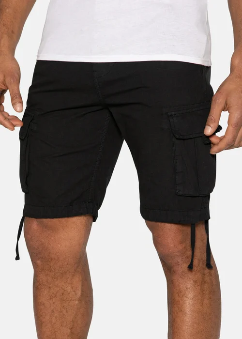 Threadbare Black Cotton Cargo Shorts - 30 Image 3