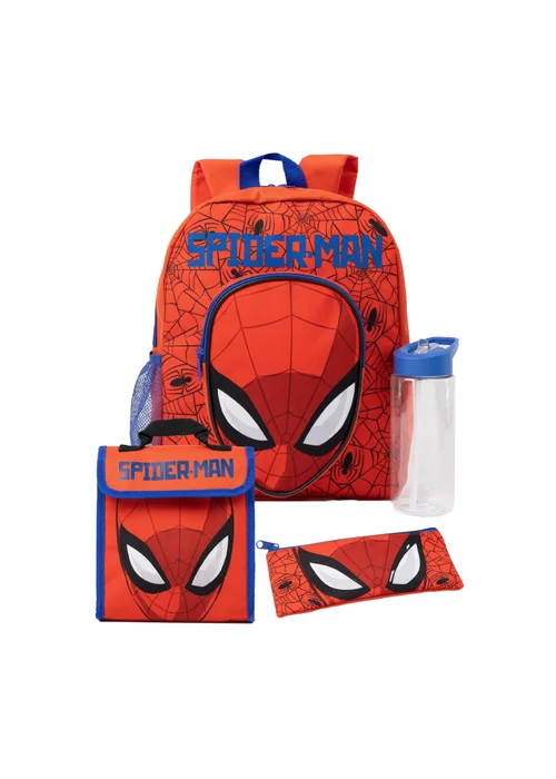 Spider-Man Kids Red Backpack Set (Pack of 4) - 5XL Image 1