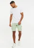 Threadbare Soft Green Cotton Cargo Shorts - 36 W Image 4