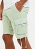 Threadbare Soft Green Cotton Cargo Shorts - 36 W Image 3