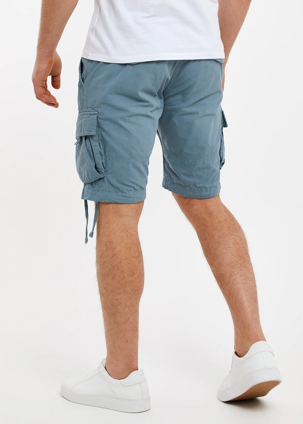 Threadbare Duck Egg Cotton Cargo Shorts - 30 W Image 2