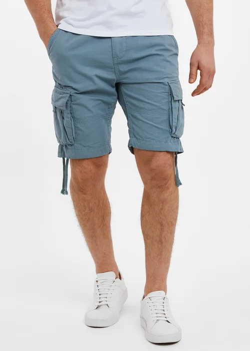 Threadbare Duck Egg Cotton Cargo Shorts - 30 W Image 1