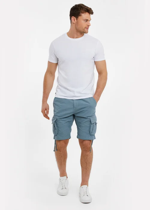 Threadbare Duck Egg Cotton Cargo Shorts - 30 W Image 4