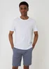 Threadbare Blue Cotton Chino Shorts with Woven Belt - 38/L32 Image 3