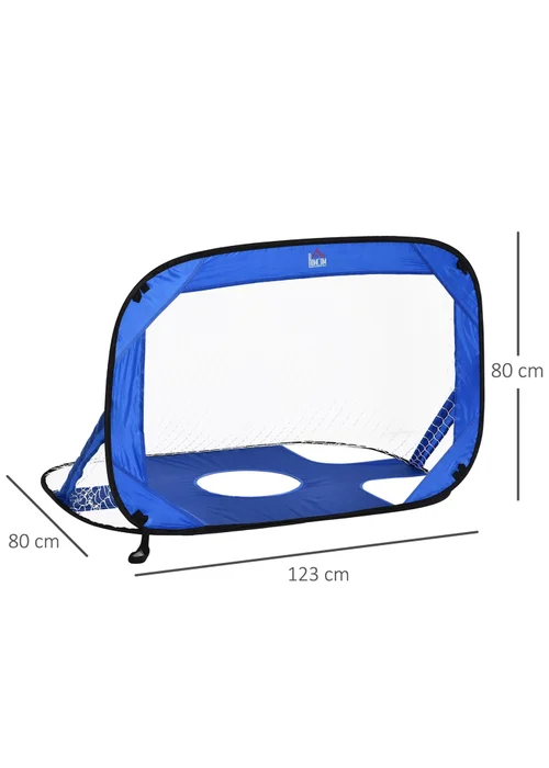 HOMCOM 2 in 1 Pop Up Football Net - One Size Image 3