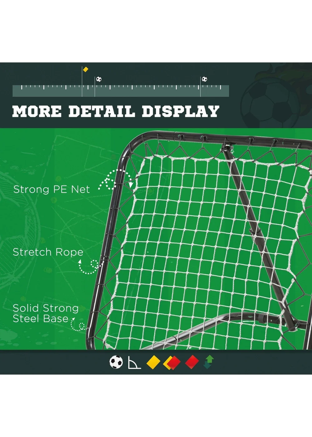 HOMCOM Angle Adjustable Rebounder Net - One Size Image 5