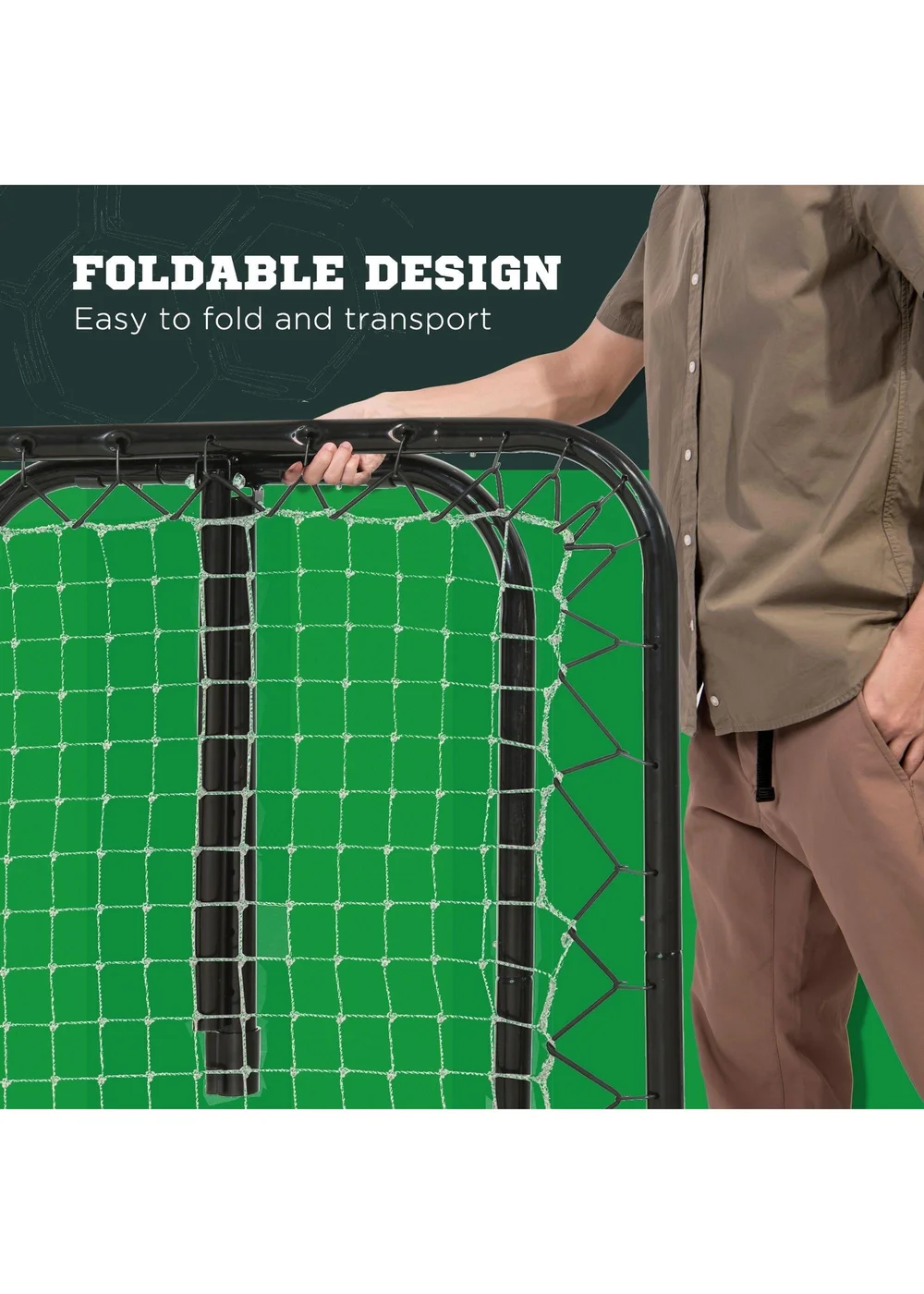 HOMCOM Angle Adjustable Rebounder Net - One Size Image 4