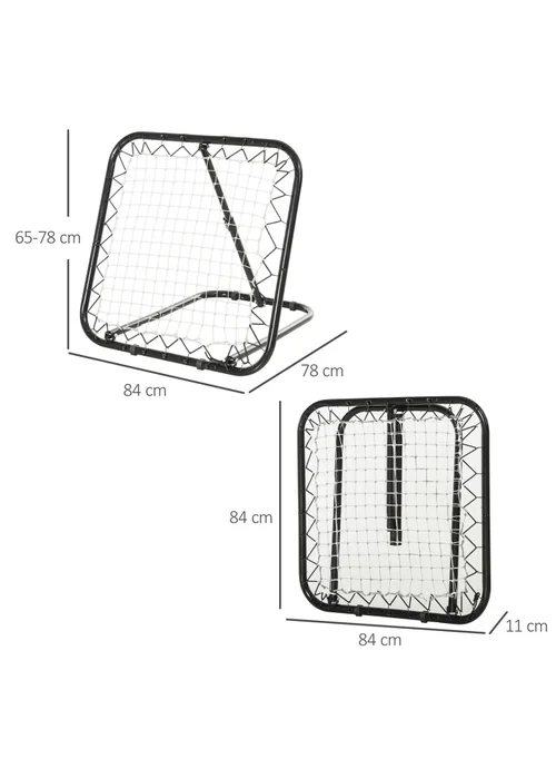 HOMCOM Angle Adjustable Rebounder Net - One Size Image 3