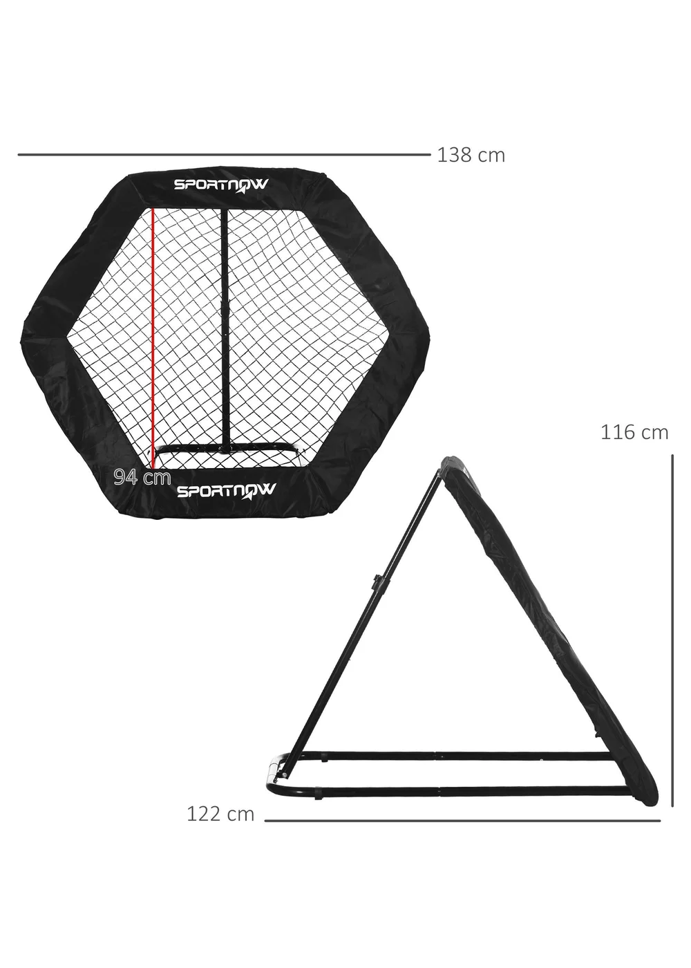 SPORTNOW Football Rebounder Net - One Size Image 3