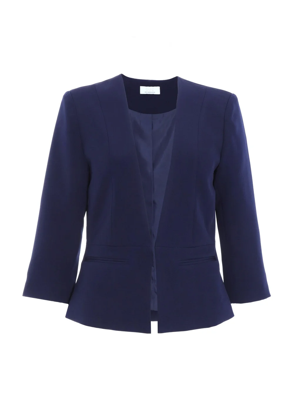 Quiz Blue Tailored Cropped Blazer - 6 Image 4