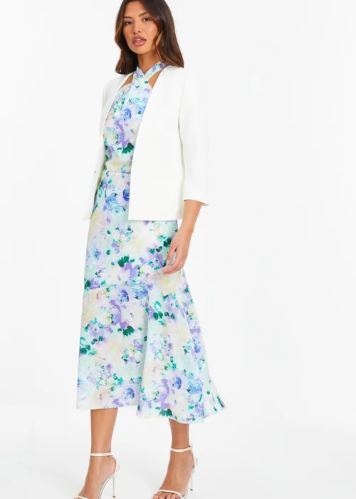 Quiz Cream Tailored Cropped Blazer - 6 Image 3