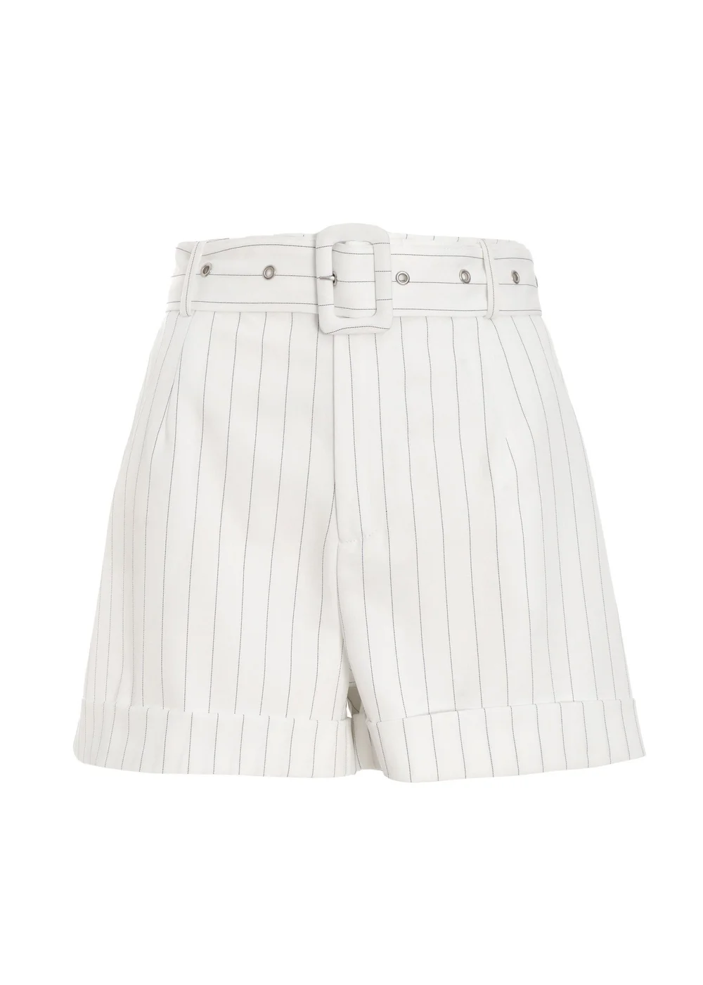 Quiz White Pinstripe Tailored Shorts - 6 Image 4