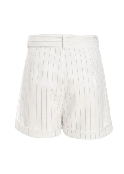Quiz White Pinstripe Tailored Shorts - 6 Image 5