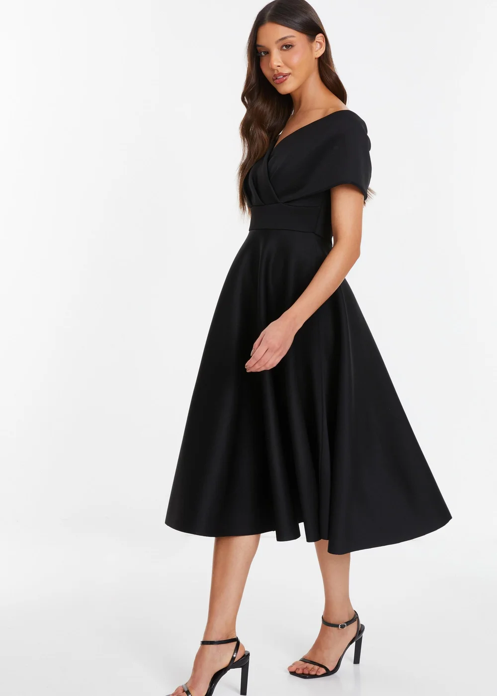 bardot skater midi dress QUIZ Women's BARDOT Skater Midi DRESS SIZE 10 NWT