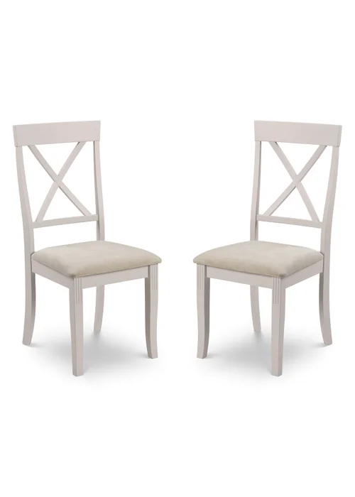 Julian Bowen Grey Davenport Elephant Dining Chairs Set Of 2 (96.5 x 44 x 52cm) - No Size Image 2