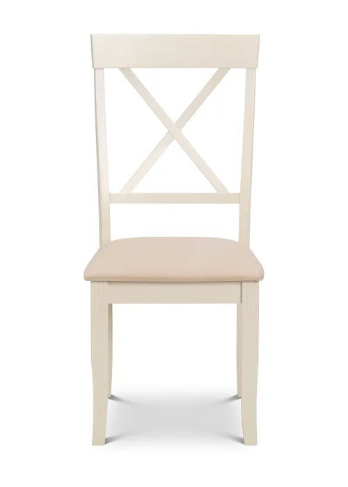 Julian Bowen Ivory Davenport Chairs Set Of 2 (96.5 x 44 x 52cm) - One Size Image 5