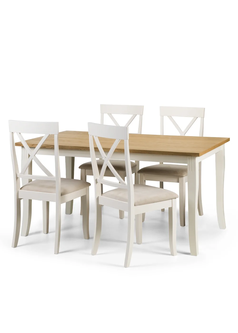 Julian Bowen Ivory Davenport Chairs Set Of 2 (96.5 x 44 x 52cm) - One Size Image 4