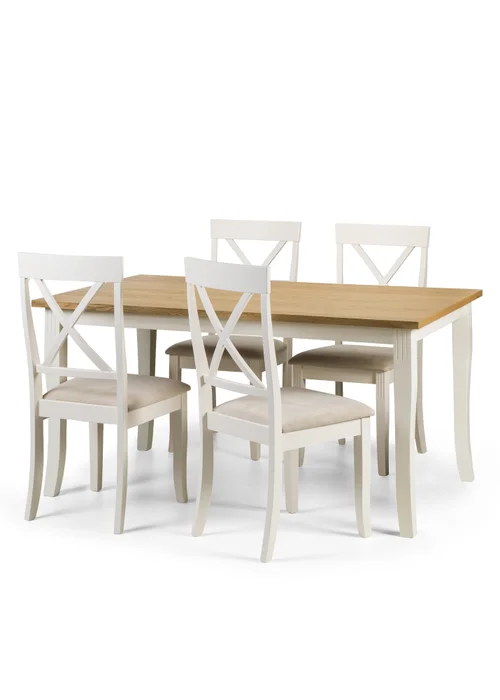 Julian Bowen Ivory Davenport Chairs Set Of 2 (96.5 x 44 x 52cm) - One Size Image 4