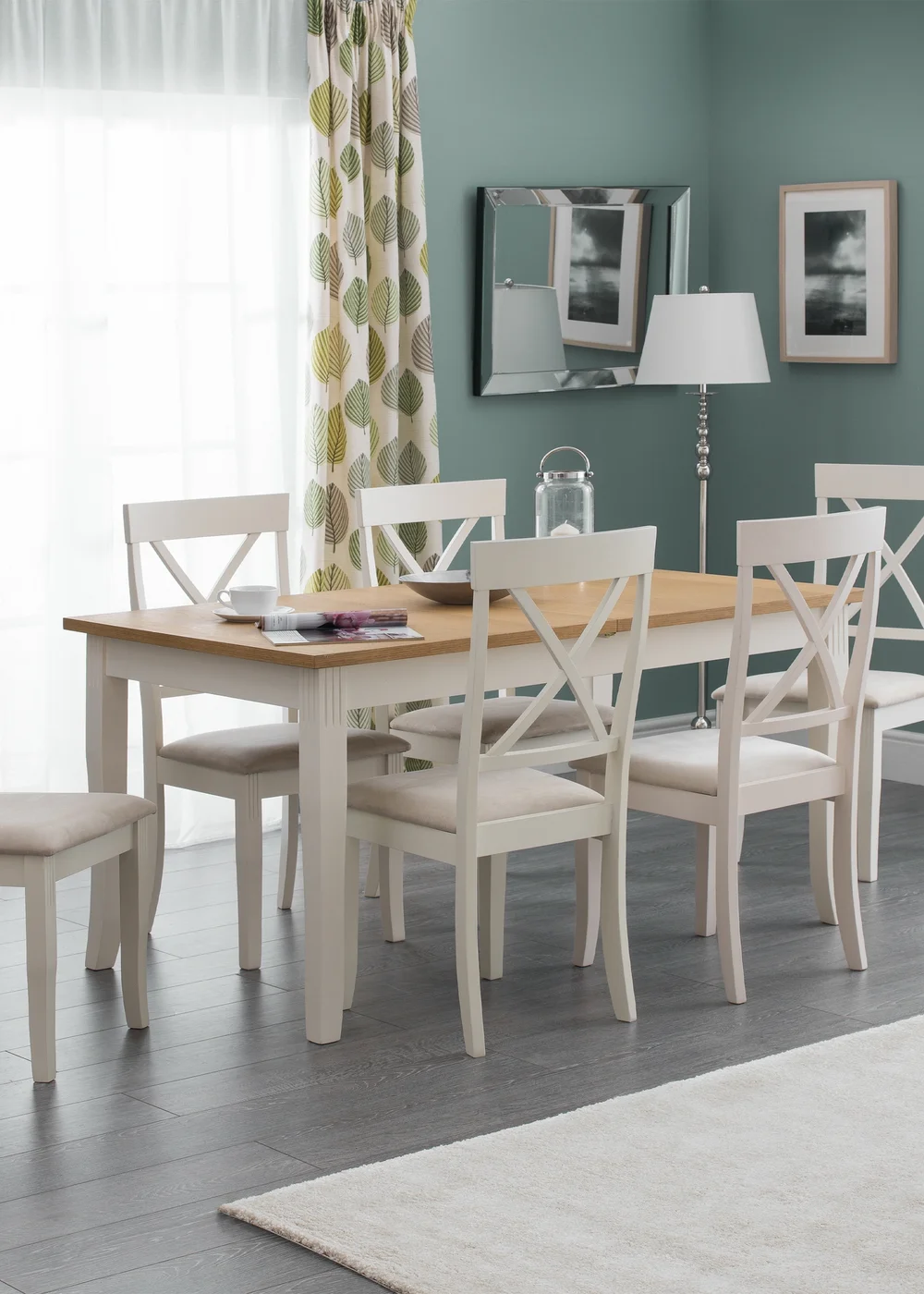 Julian Bowen Ivory Davenport Chairs Set Of 2 (96.5 x 44 x 52cm) - One Size Image 1