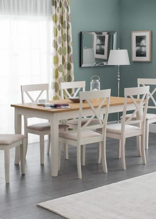 Julian Bowen Ivory Davenport Chairs Set Of 2 (96.5 x 44 x 52cm) - One Size Image 1