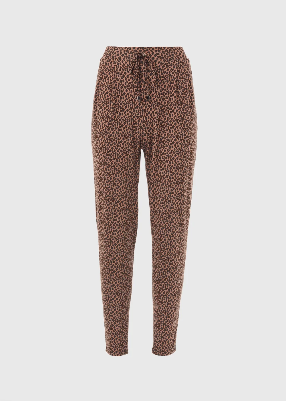 Brown Animal Print Harem Trousers - 8 Image 5