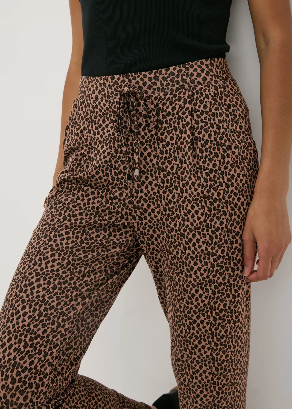 Brown Animal Print Harem Trousers - 8 Image 3