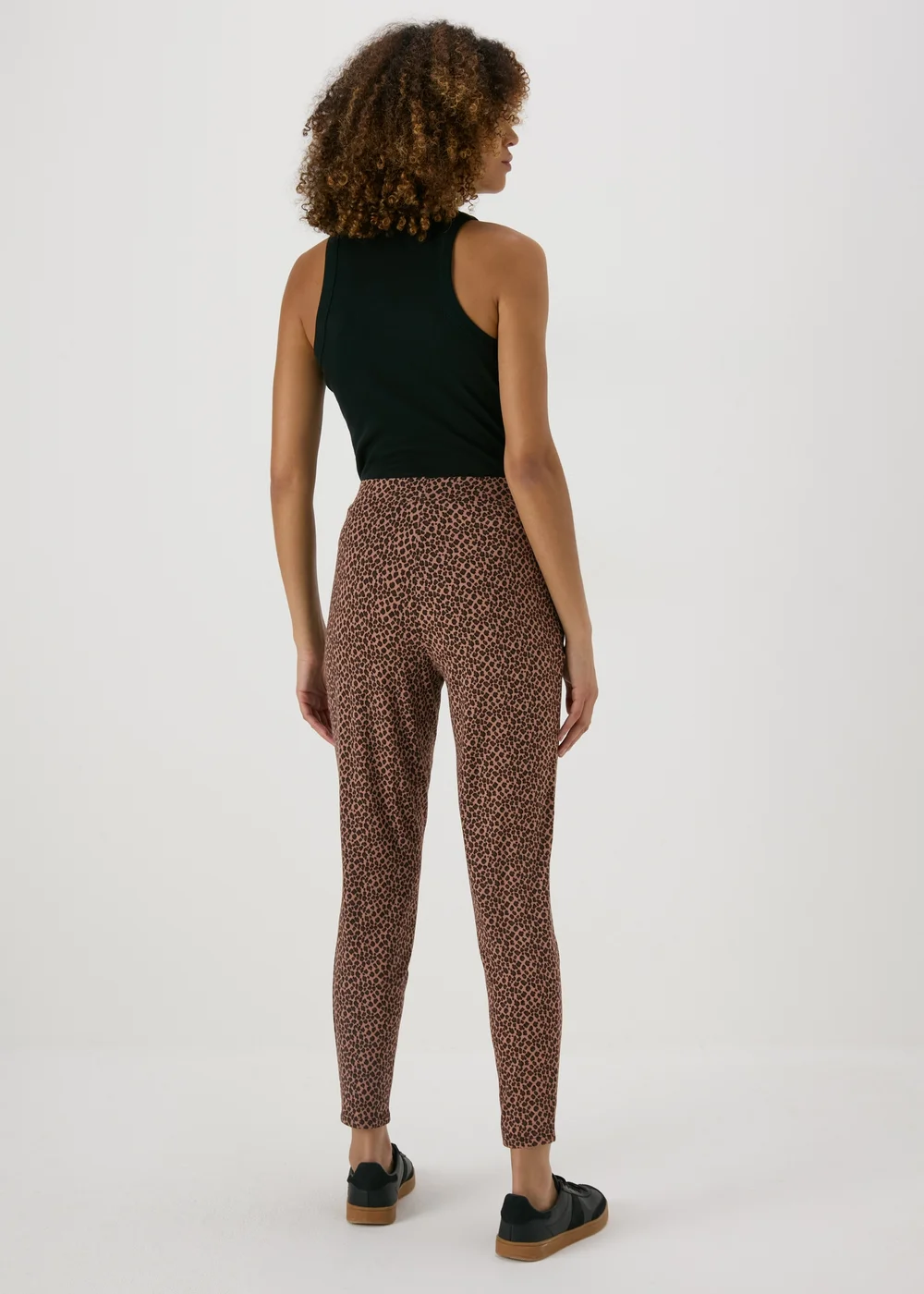 Brown Animal Print Harem Trousers - 8 Image 2