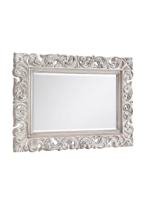 Julian Bowen Baroque Distressed Wall Mirror (82 x 113 x 4cm) - One Size Image 3