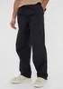 Threadbare Black Skate Cotton Relaxed Fit Cuffed Trousers - Medium Image 1