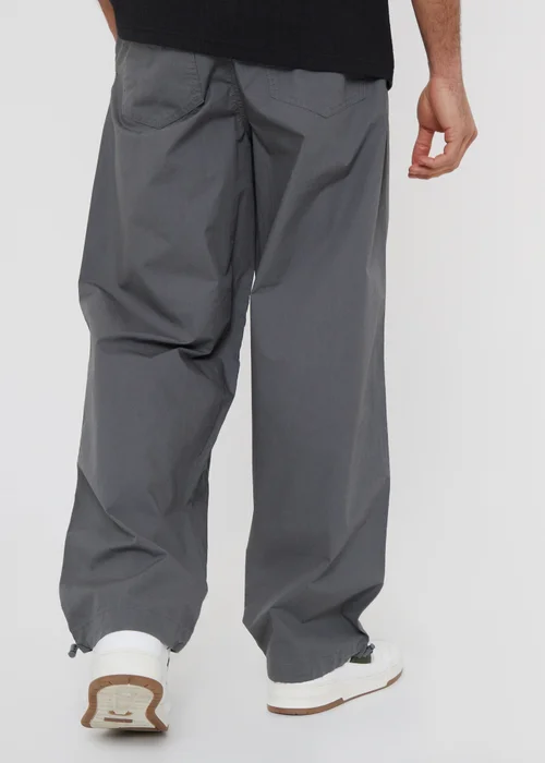 Threadbare Grey Cotton Relaxed Fit Jogger Style Cuffed Trousers - Small Image 2