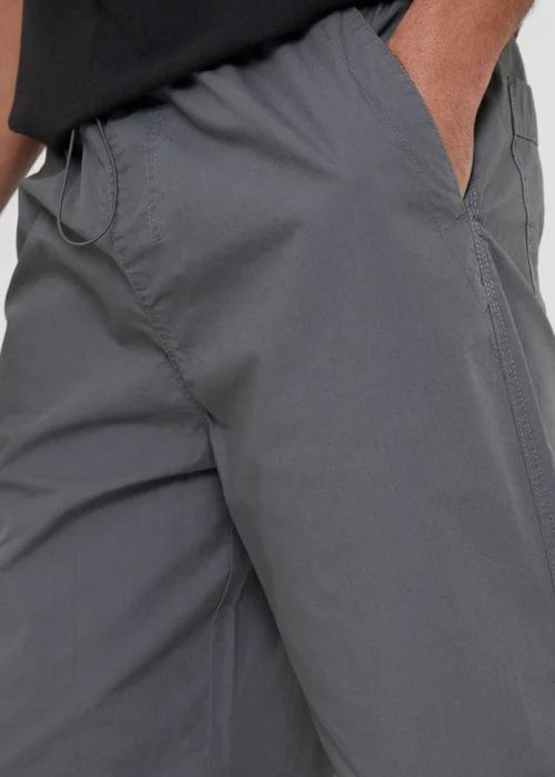 Threadbare Grey Cotton Relaxed Fit Jogger Style Cuffed Trousers - Small Image 4