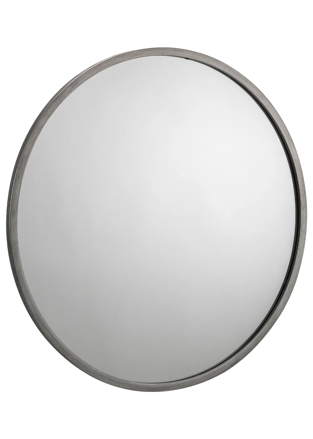 Julian Bowen Octave Round Pewter Wall Mirror (80 x 80 x 2cm) - No Size Image 2