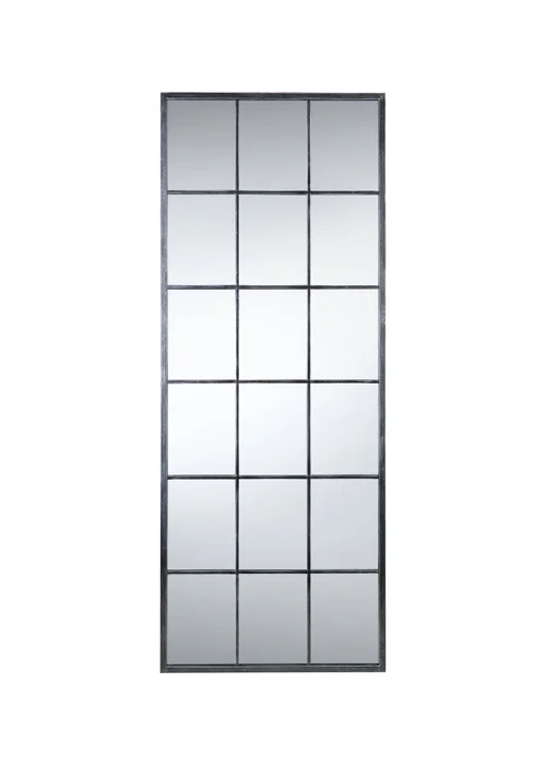 Julian Bowen Pewter Somma Large Window Mirror (180 x 70 x 2.5cm) - No Size Image 2