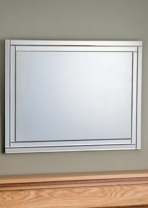 Julian Bowen Deco Frameless Wall Mirror (80 x 60 x 2cm) - One Size Image 1