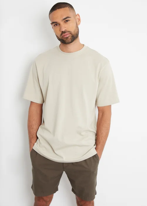 Threadbare Chocolate Cotton Lyocell Jogger Style Shorts - S Image 4