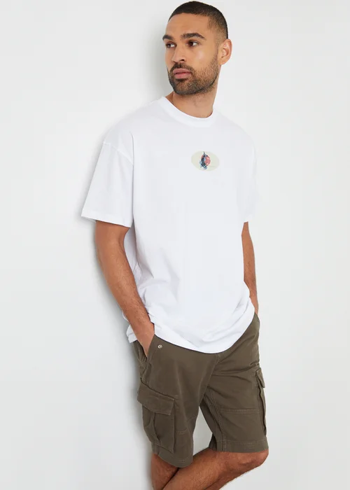 Threadbare Chocolate Cotton Twill Utility Cargo Shorts - 30 W Image 4