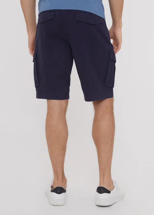 Threadbare Navy Cotton Twill Utility Cargo Shorts - 34 W Image 2