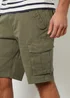 Threadbare Khaki Cotton Twill Utility Cargo Shorts - 38 W Image 3
