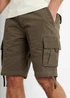 Threadbare Chocolate Cotton Cargo Shorts - 36 W Image 3