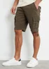 Threadbare Chocolate Cotton Cargo Shorts - 36 W Image 1
